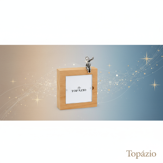 Banner Moldura O Principezinho - Madeira e Prata - Topázio