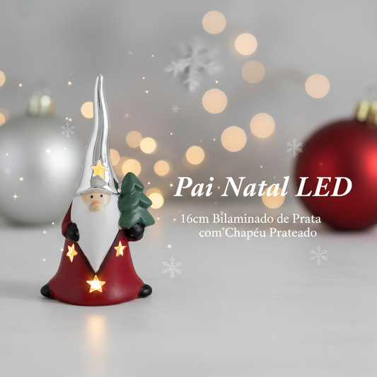 Banner Pai Natal LED 16cm - Redes Sociais
