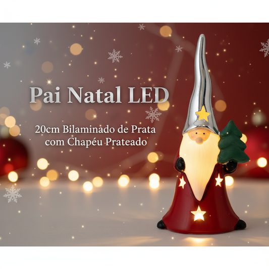 Banner Pai Natal LED 20cm - Redes Sociais
