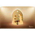Banner Presépio Dourado Decorativo Elegante - Topázio