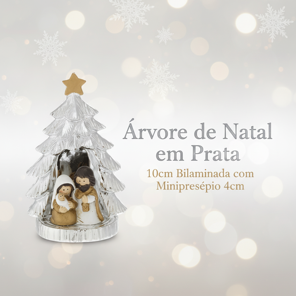 Banner Árvore de Natal em Prata - Redes Sociais