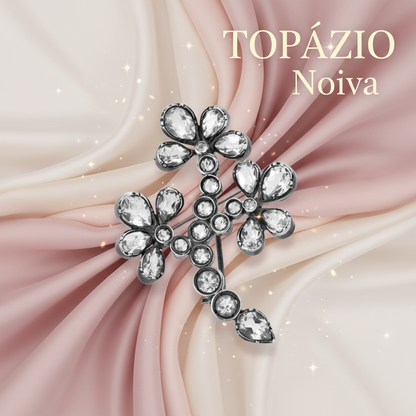 Banner Topázio 1874 alfinete flor para noiva em cristais - Noiva - Topázio