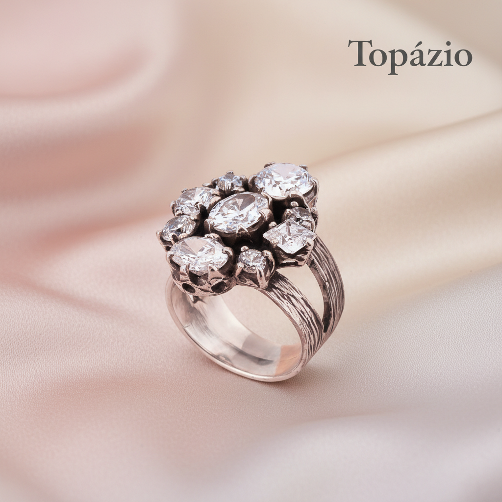 Banner Topázio 1874 - Anel Losango Prata (Tons Suaves)