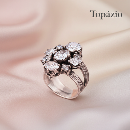 Banner Topázio 1874 - Anel Losango Prata (Tons Suaves)