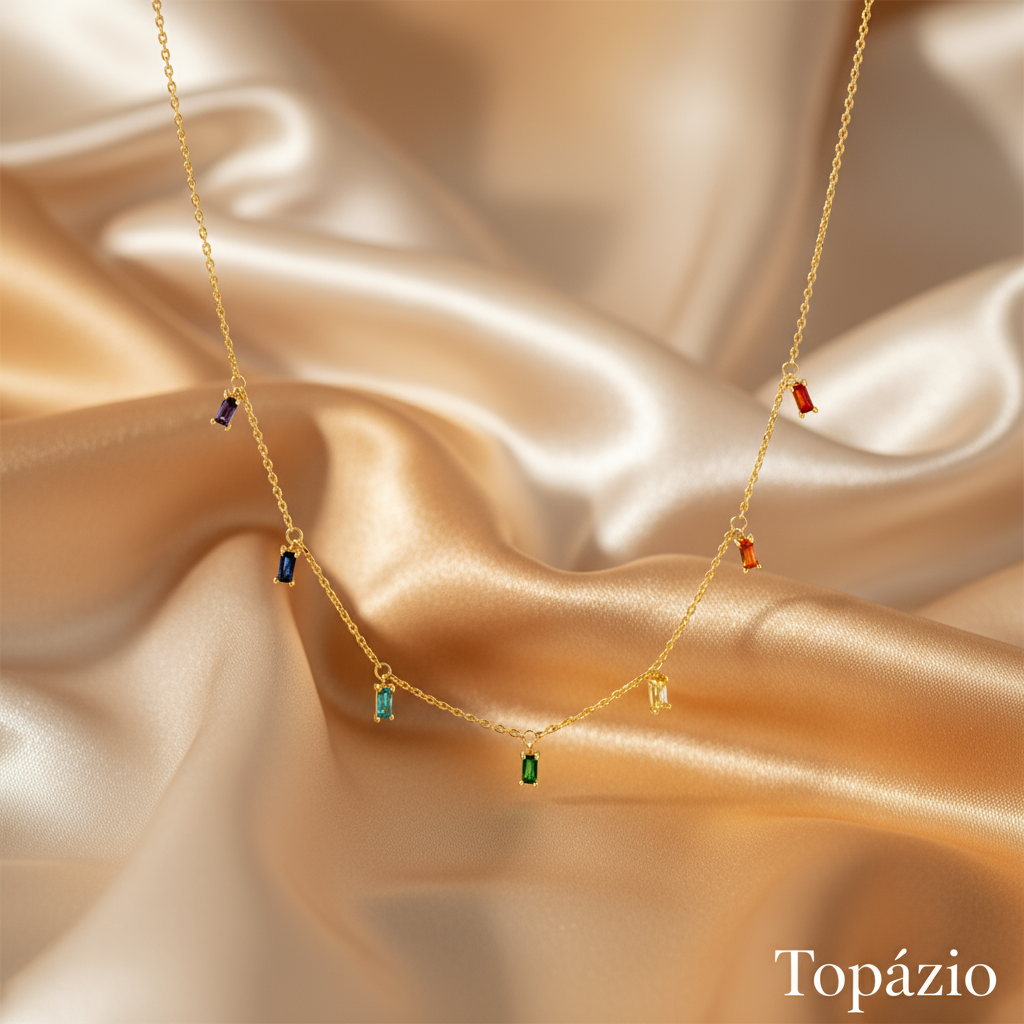 Banner Topázio - Colar Pedras Coloridas