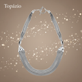 Banner Topázio - Colar Triângulo Feminino Multi-fios Metal