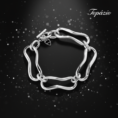 Banner Topázio - Pulseira Broadway Feminina Prateada