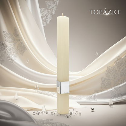 Banner Vela Batismo Prata Acabamento Fino