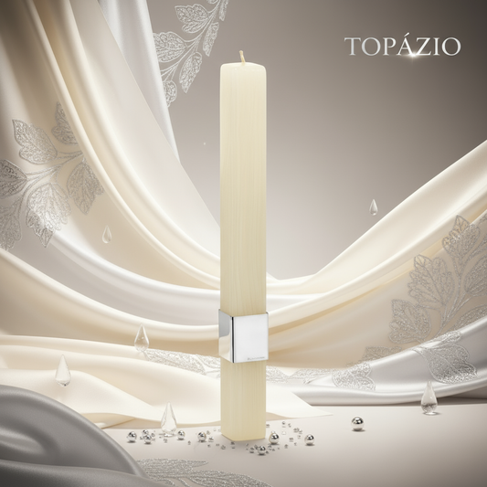 Banner Vela Batismo Prata Acabamento Fino