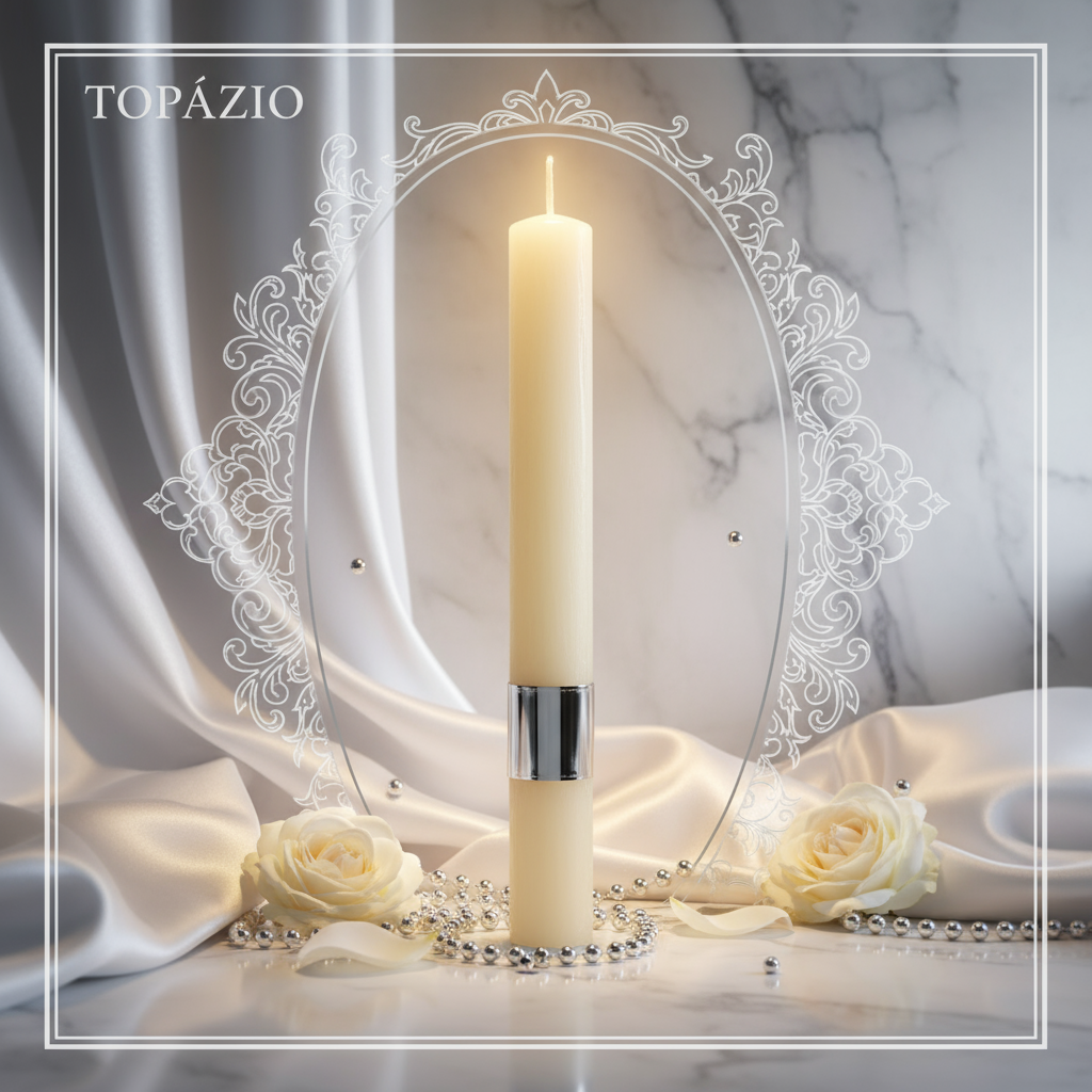 Banner Vela Batismo Prata Argola Elegante