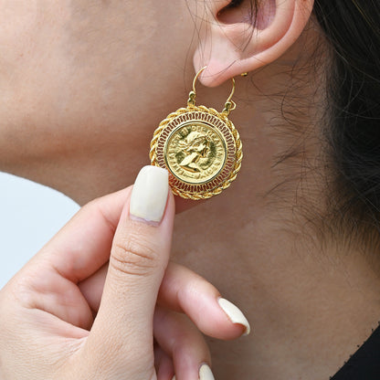 Brincos Encantos Libra | Liga Metais Reciclados Banho Ouro | Alma de Portugal