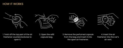 Conjunto Clipes Aromatizador para Ventilação Automotiva Premium COLEÇÃO INVERNO | AROMATIC•89• | Exclusivo Portugal