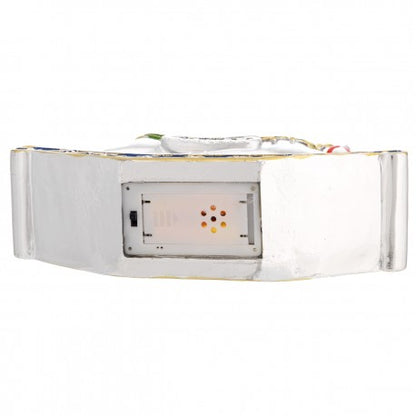 Cavalo Natalício Grande 25x25cm com Carrilhão Musical | Prata Bilaminada 925 | Natal Luxo