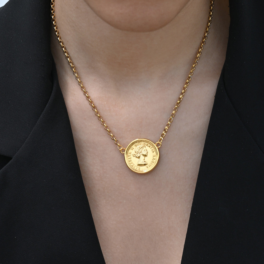 Colar Alma Moeda Tradicional | Aço Inoxidável | Alma de Portugal