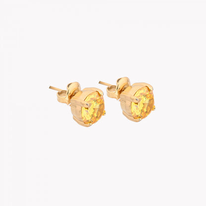 Zirconia steel earrings 