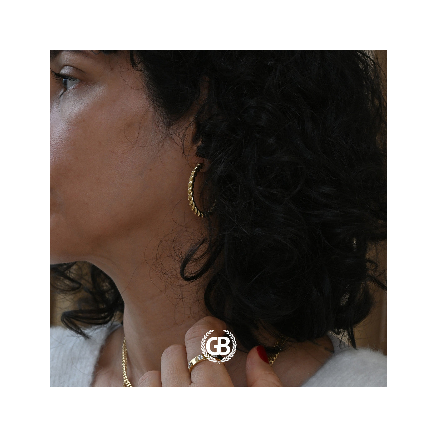 Twisted effect steel rings 