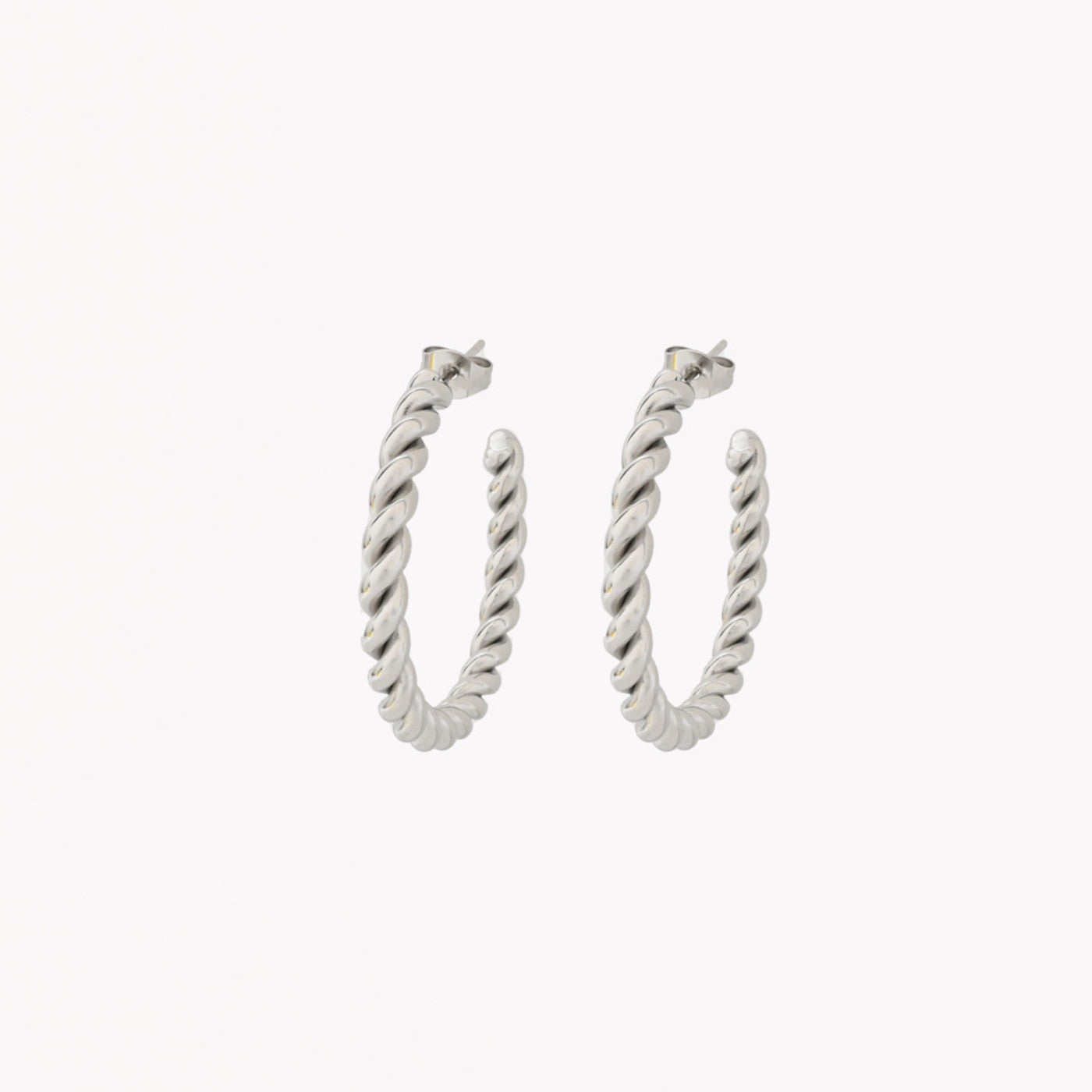 Twisted effect steel rings 