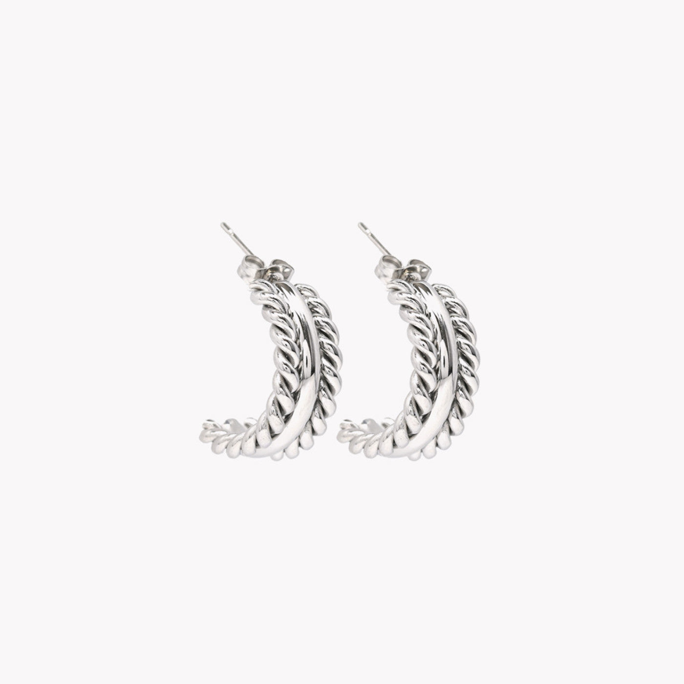 Twisted hoop earrings 