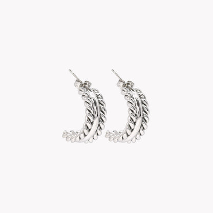 Twisted hoop earrings 