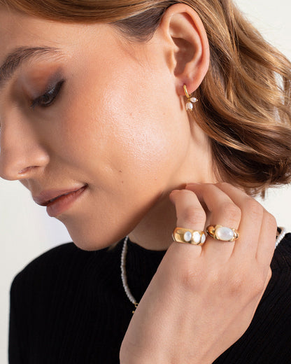 Argolas Pearl Drops MESH