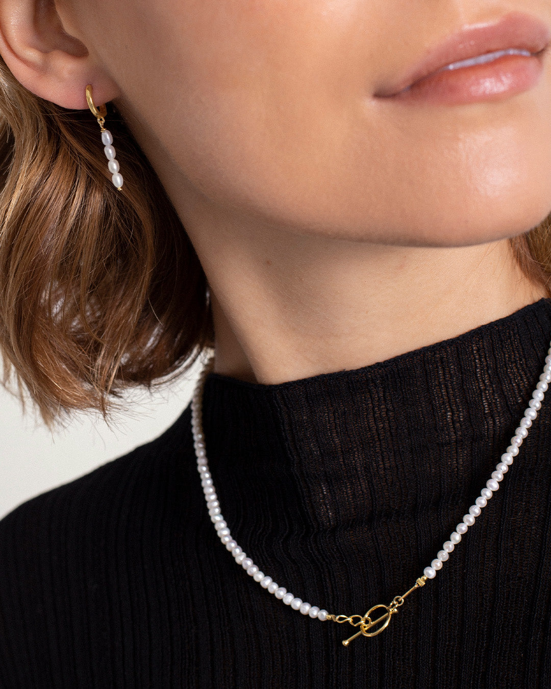 Argolas Pearl Drops MESH