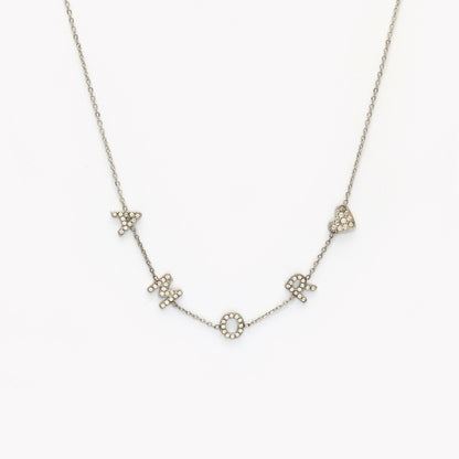 Love and heart steel necklace 