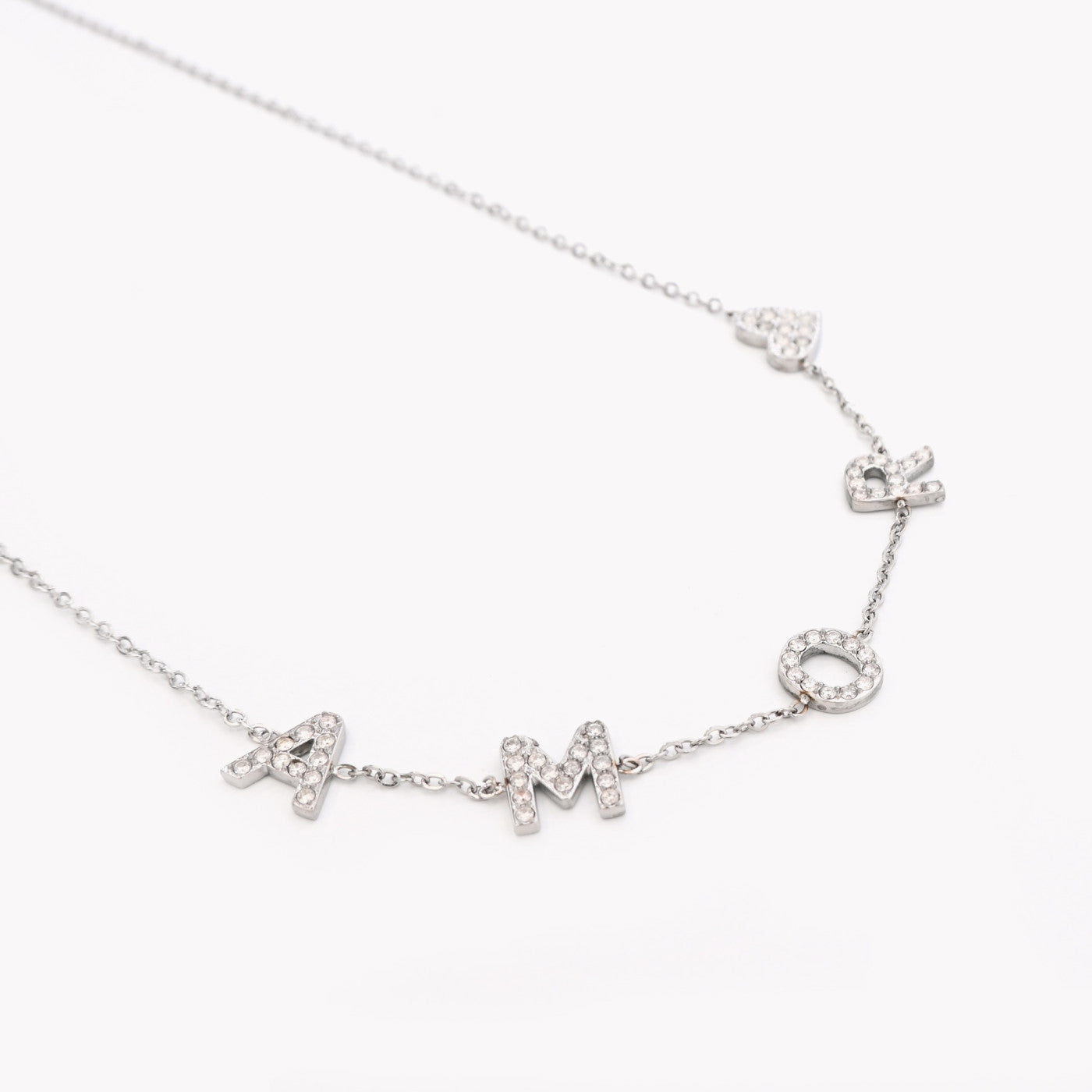 Love and heart steel necklace 