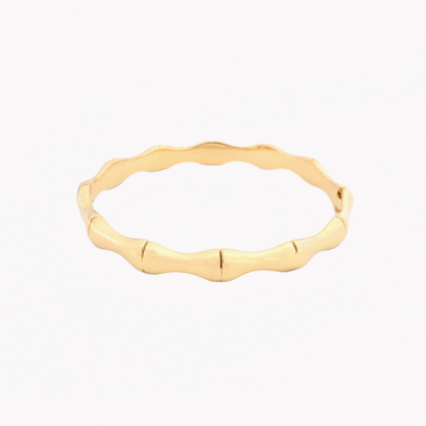 Thick bamboo steel rigid bracelet 