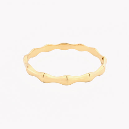 Thick bamboo steel rigid bracelet 