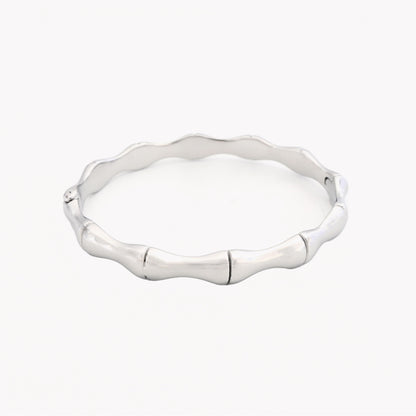 Thick bamboo steel rigid bracelet 