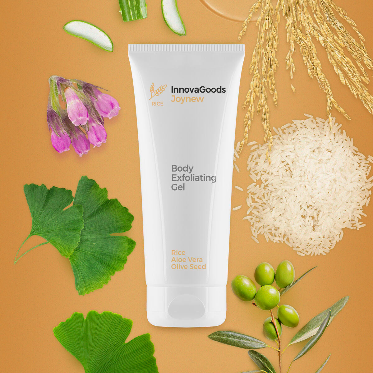 Innovagoods Gel Exfoliante Corporal Rice Joynew Innovagoods 200 Ml