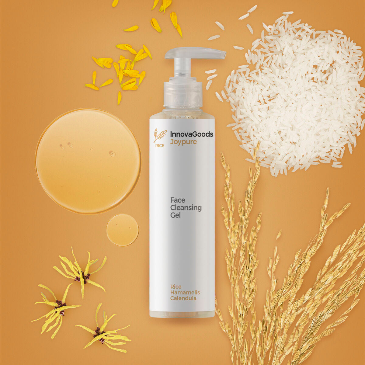 Innovagoods Gel Limpiador Facial Rice Joypure Innovagoods 200 Ml