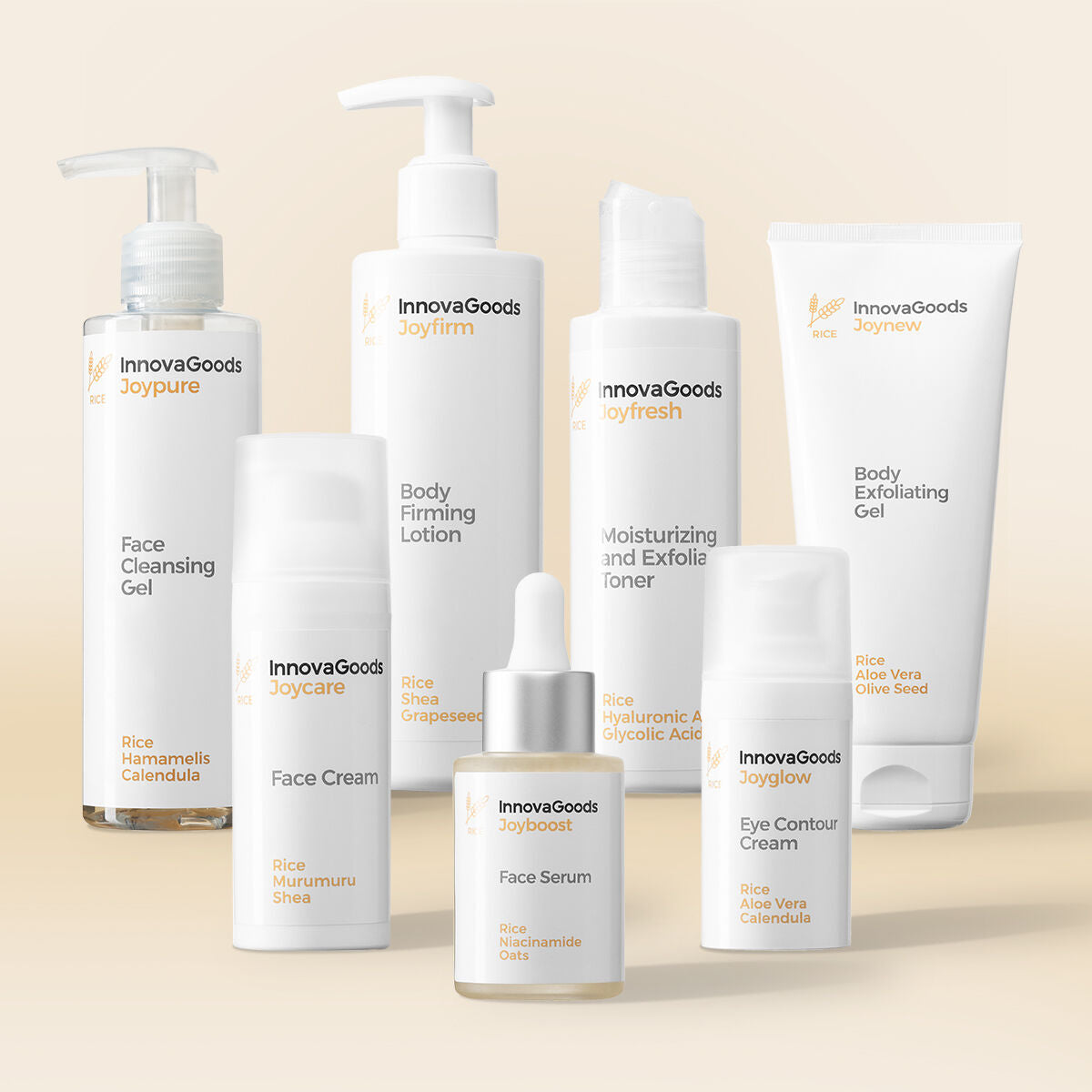 Innovagoods Pack De Rutina Facial Y Corporal Rice Innovagoods