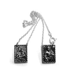 Colar Escapulário em prata Carmo Joalheiros