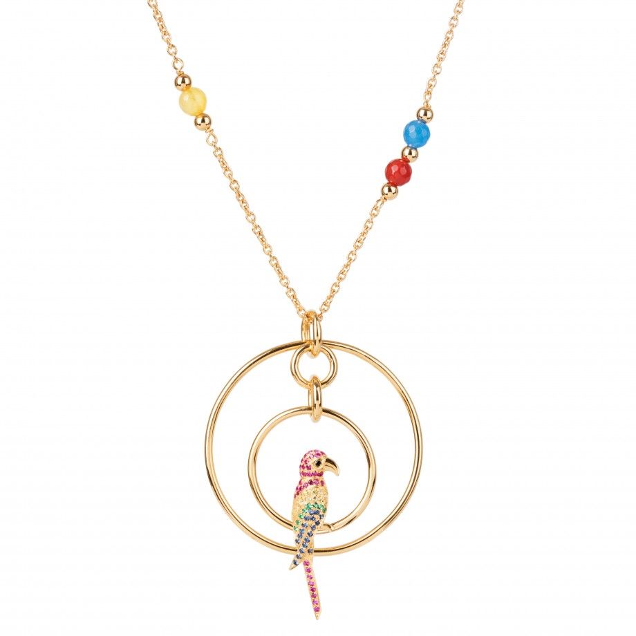 Amazon Necklace for Women | Silver with Gold Plating | Topaz