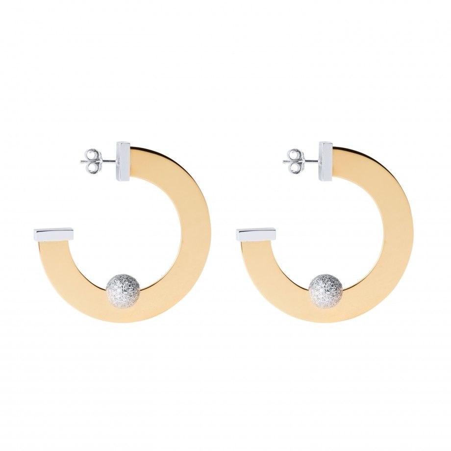 Orbit Earrings for Women | 925 Sterling Silver Gold Plated | Topaz