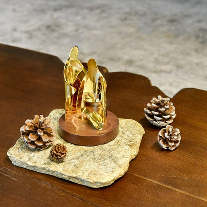 Palestine Nativity Scene - Large Golden
