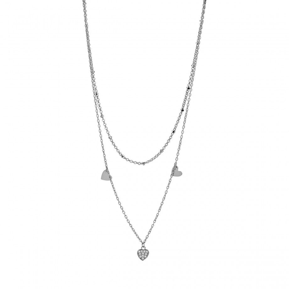 Colar Duplo Corações Carmo Joalheiros