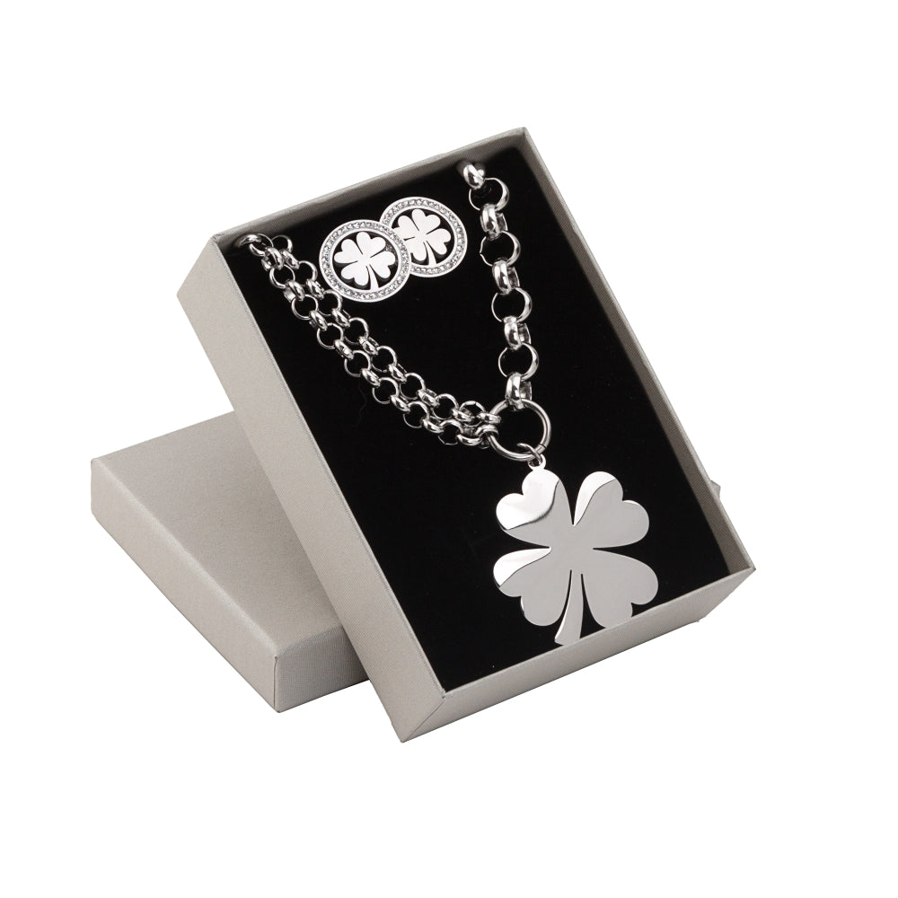 Set of 2 steel jewelry - Clover