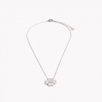 colar de aço trevo mãe Carmo Joalheiros colar com corrente fina pendente trevo polido ajustável