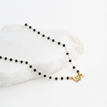 Steel word necklace - MOTHER 