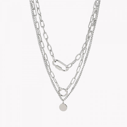 Pack of 3 steel chain necklaces 