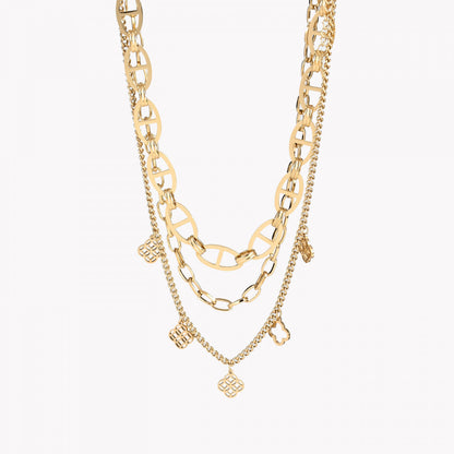 Pack of 3 simple steel necklaces