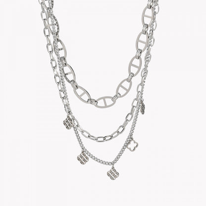 Pack of 3 simple steel necklaces