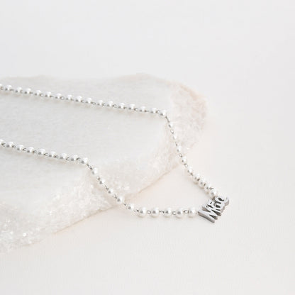 Steel necklace with pearls - MÃE 