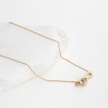 Heart and infinity steel necklace 