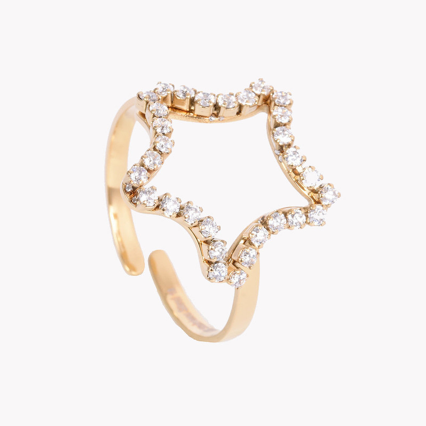 Anel em aço ajustável estrela - Terra de Estrelas