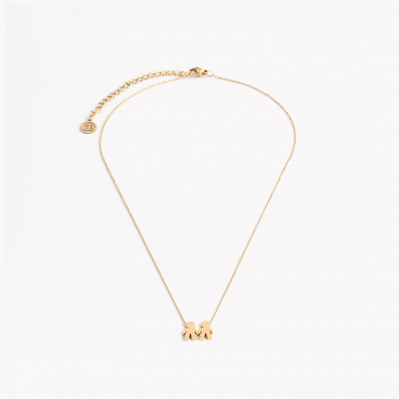 Two boys steel necklace