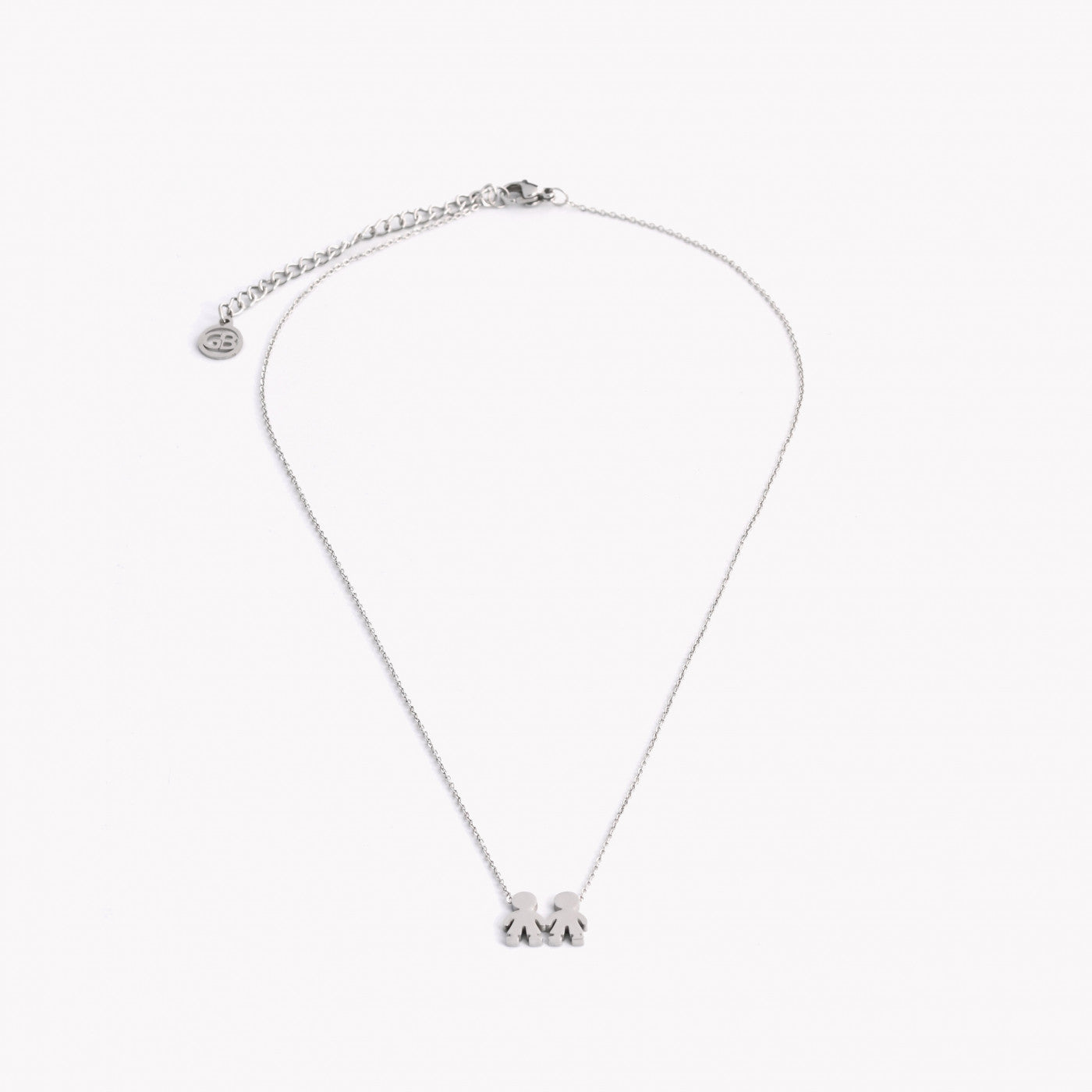 Two boys steel necklace