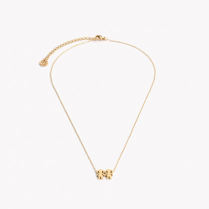 Two girls steel necklace